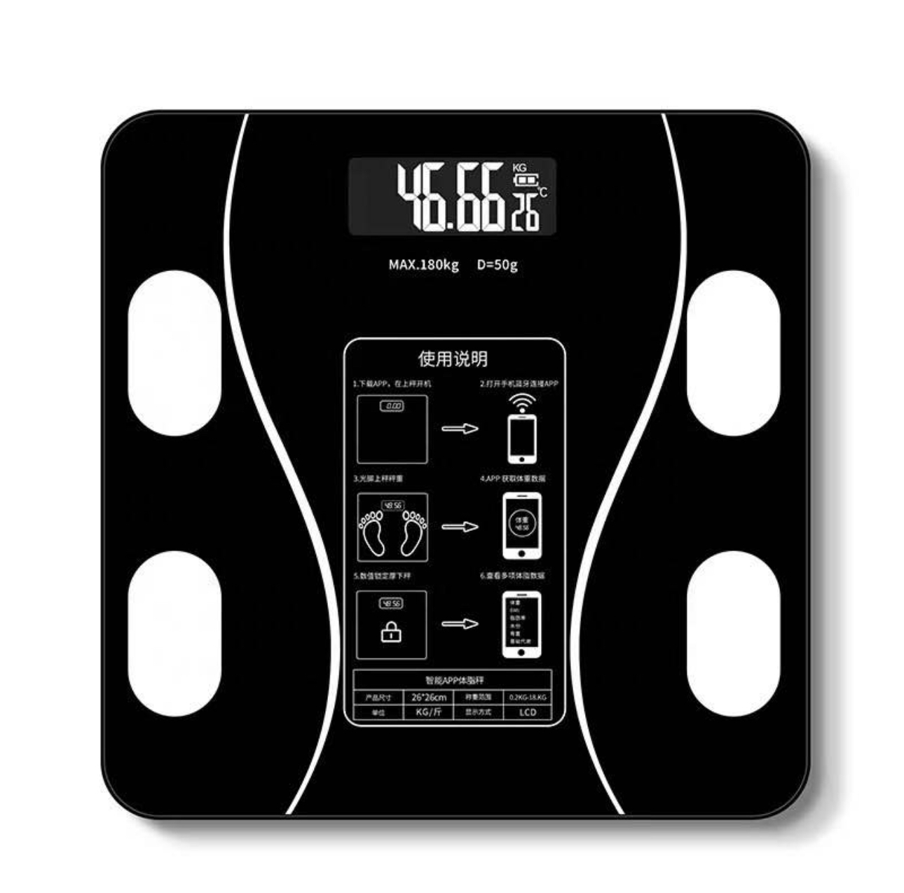 Body Fat Scales Smart BMI Scale Digital Bathroom Scales for Body Weight MRP 1600