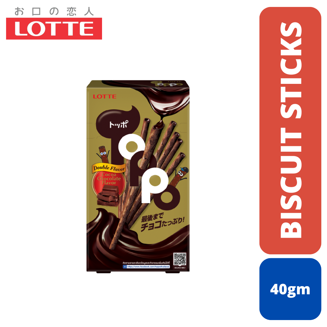 Lotte Toppo Cocoa Chocolate (40g)