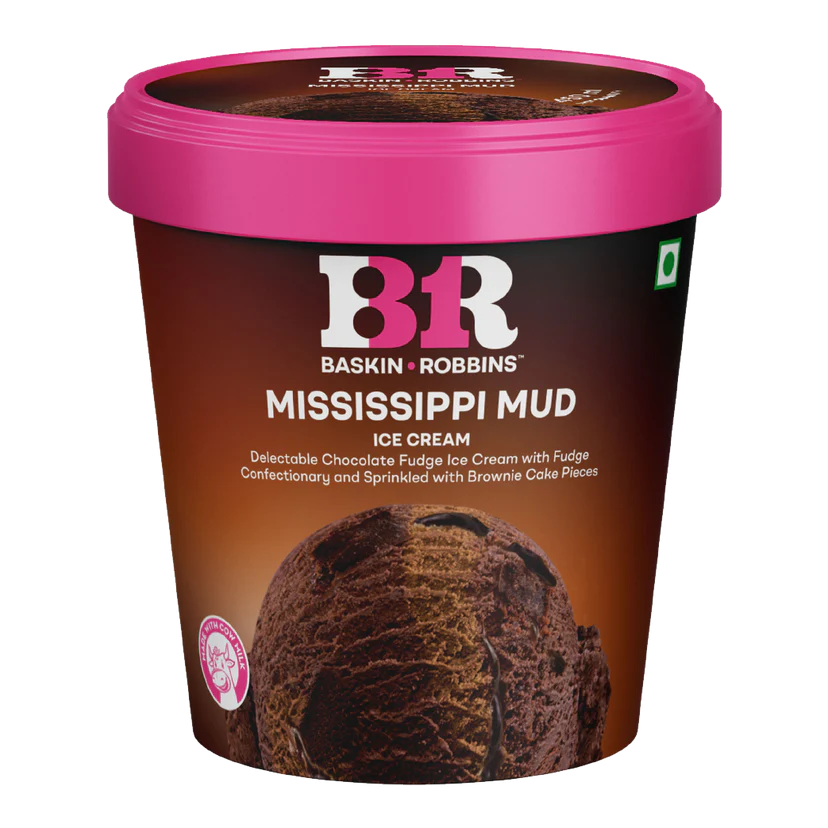 Baskin & Robin Mississippi Mud Divine Tub 450mL MRP 1235