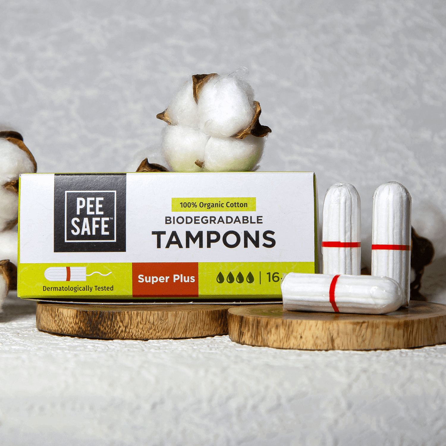 PeeSafe Organic Cotton - Super Plus Tampons 16pcs MRP 639