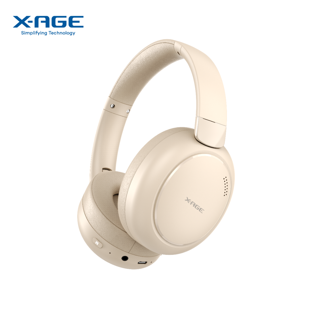 X-Age Bluetooth XBH03-Beige Headphones 1Pcs MRP 4000