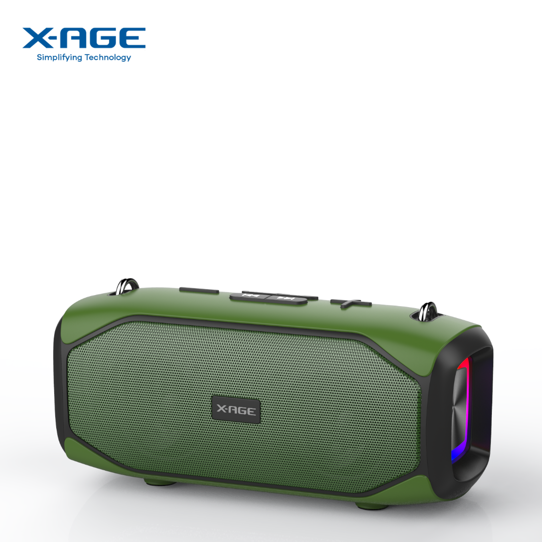 X-Age ConvE Stereo 20W Bluetooth (XBS09)-Green Speakers 1Pcs MRP 5500