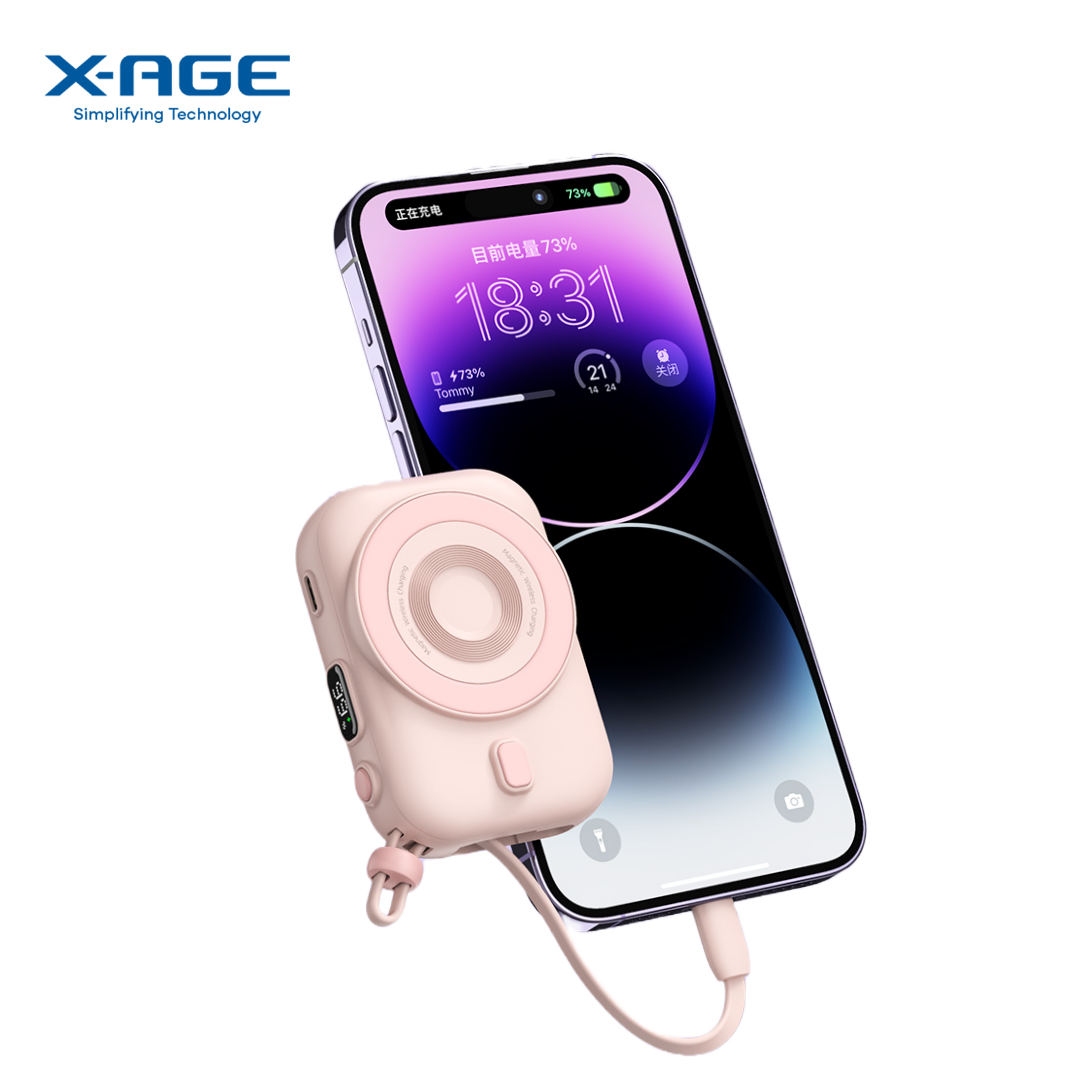 X-Age ConvE Wireless 10000(XPB11) Pink Power Bank 1Pcs MRP 5000