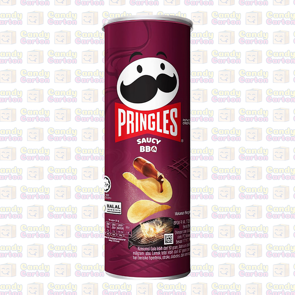 Pringles Saucy BBQ Chips 102g MRP 280