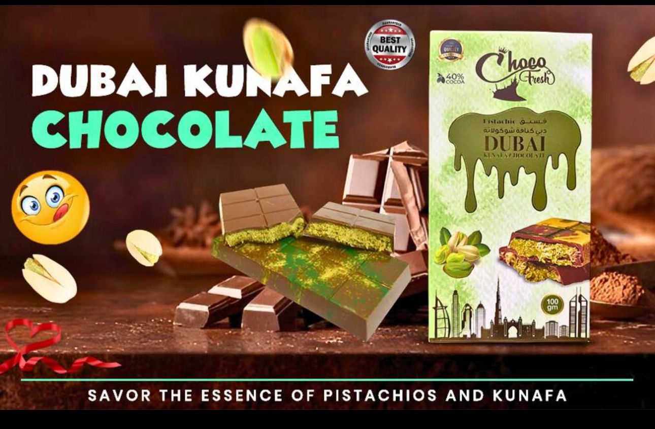 Kunafa Dubai Origin Real Pistachio Chocolate 100gm MRP 500