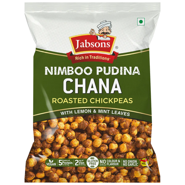 Jabsons Foods Roasted Chana Nimboo Pudina 150g MRP 185