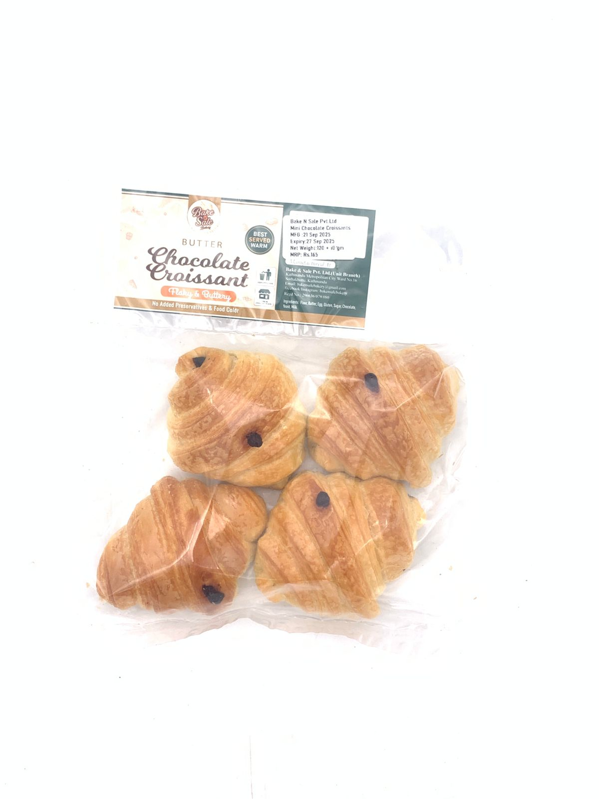 Bake N Sale Mini Chocolate Croissant MRP 165