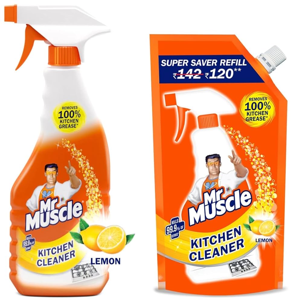 Mr. Muscle Combi Pack (450ml + 425m Refill) Kitchen Cleaners 975mL MRP 638.4