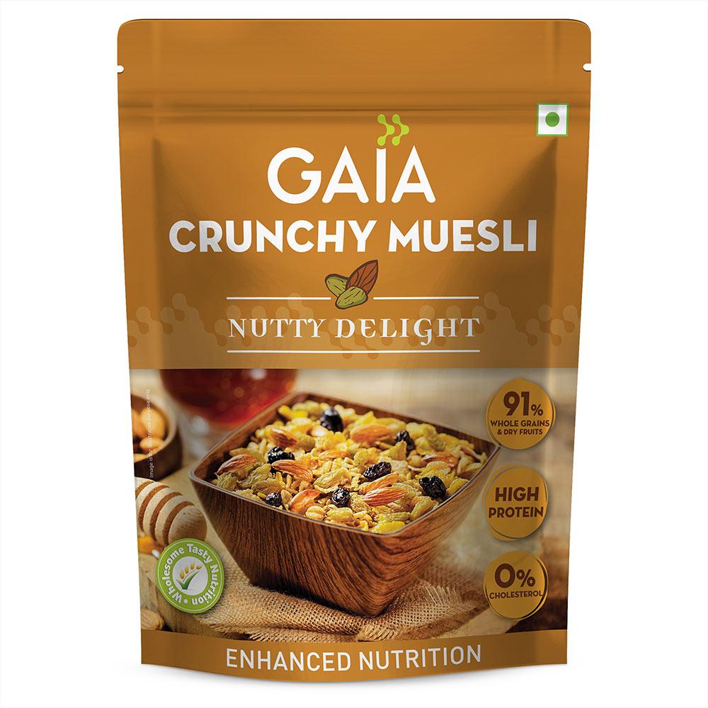 Gaia Crunchy Nutty Delight Muesli 375g MRP 350