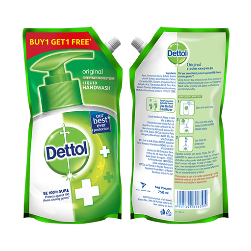 Dettol Original Hand Wash 675mL MRP 174.4