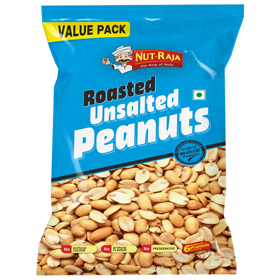 Jabsons Roasted Peanuts (Unsalted) Natural Protein Rich Snack 320g MRP 305