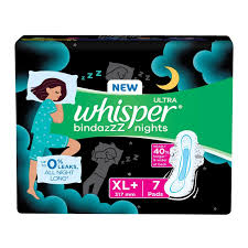 Whispers Ultra Night XL+ 's 7pcs MRP176