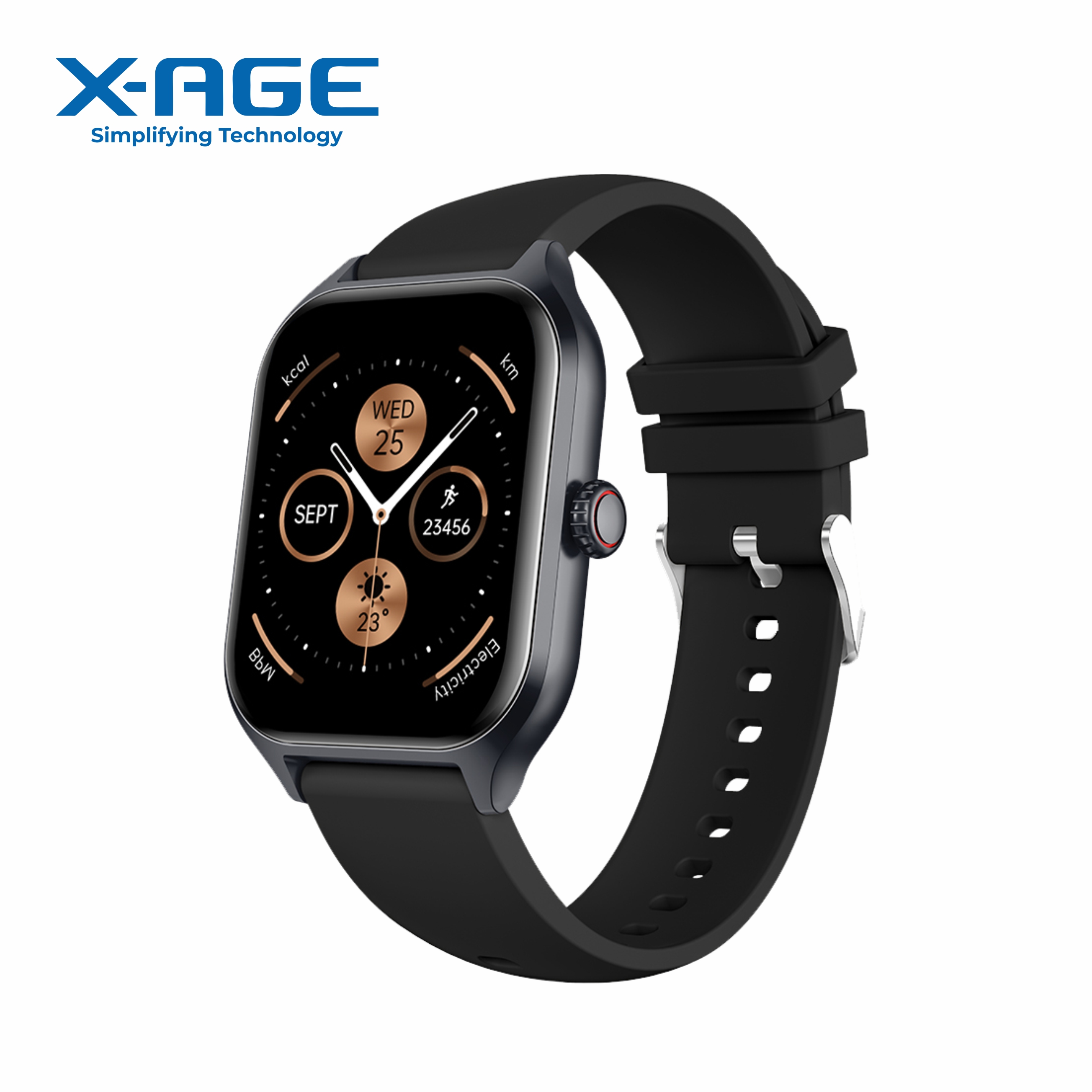 X-Age Click 2 Smart Watch (XSW03) Black Smart Watches MRP 5200