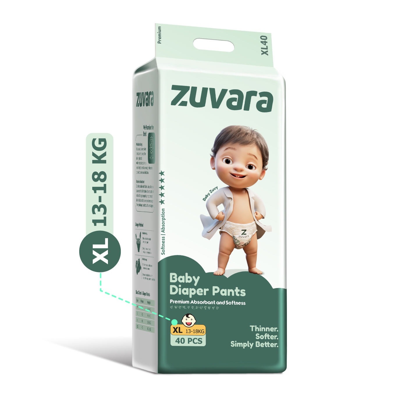 Zuvara Feather Diaper Pants - XL Size MRP 1225